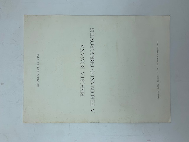 Risposta romana a Ferdinando Gregorovius